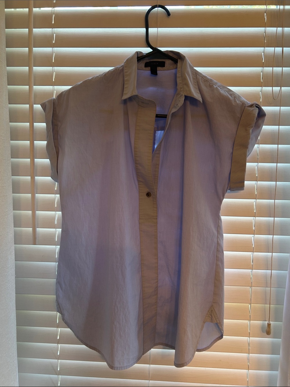 Light Lavender Short-Sleeve Button-Up Shirt - J Crew